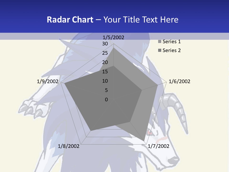 A Picture Of A Wolf With A Blue Background PowerPoint Template