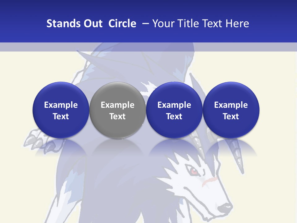 A Picture Of A Wolf With A Blue Background PowerPoint Template