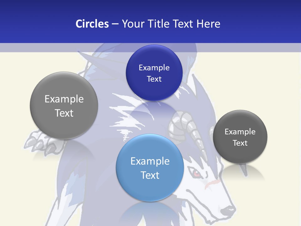 A Picture Of A Wolf With A Blue Background PowerPoint Template