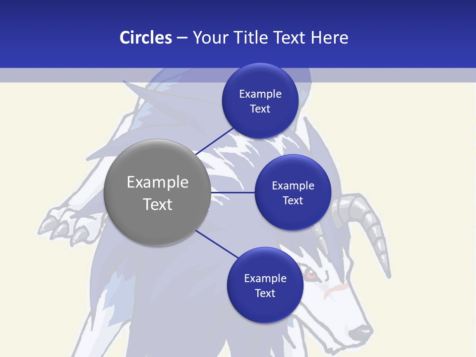 A Picture Of A Wolf With A Blue Background PowerPoint Template