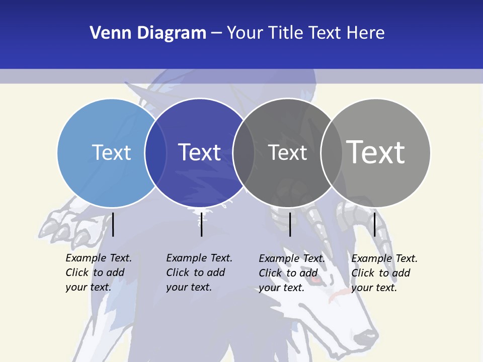 A Picture Of A Wolf With A Blue Background PowerPoint Template