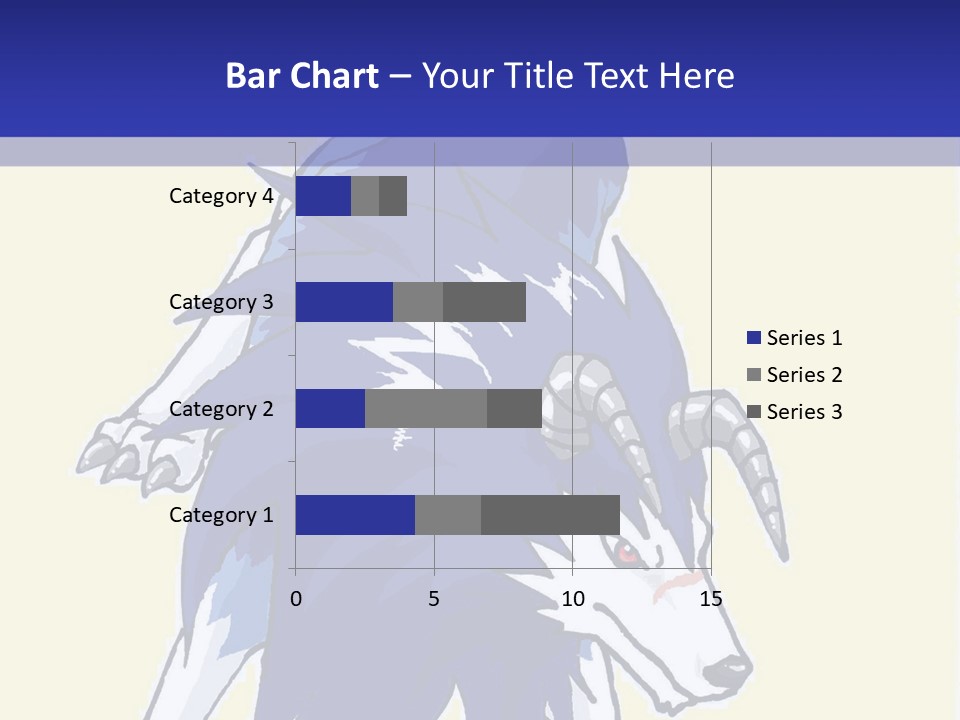 A Picture Of A Wolf With A Blue Background PowerPoint Template