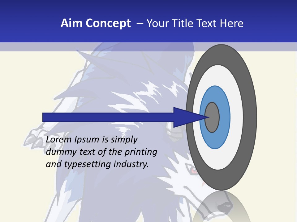 A Picture Of A Wolf With A Blue Background PowerPoint Template