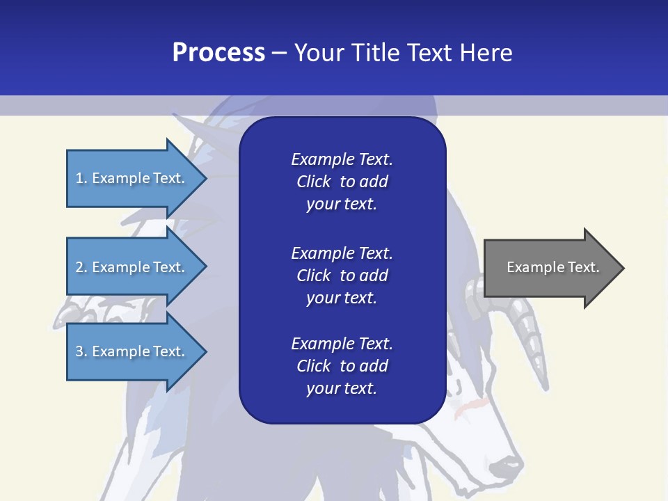 A Picture Of A Wolf With A Blue Background PowerPoint Template