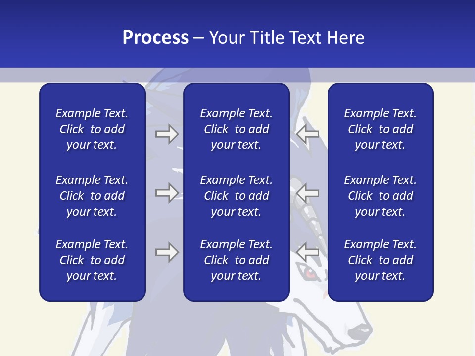A Picture Of A Wolf With A Blue Background PowerPoint Template