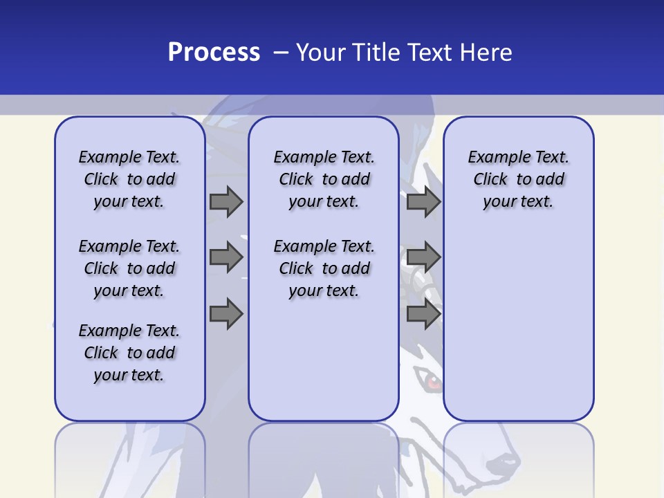A Picture Of A Wolf With A Blue Background PowerPoint Template