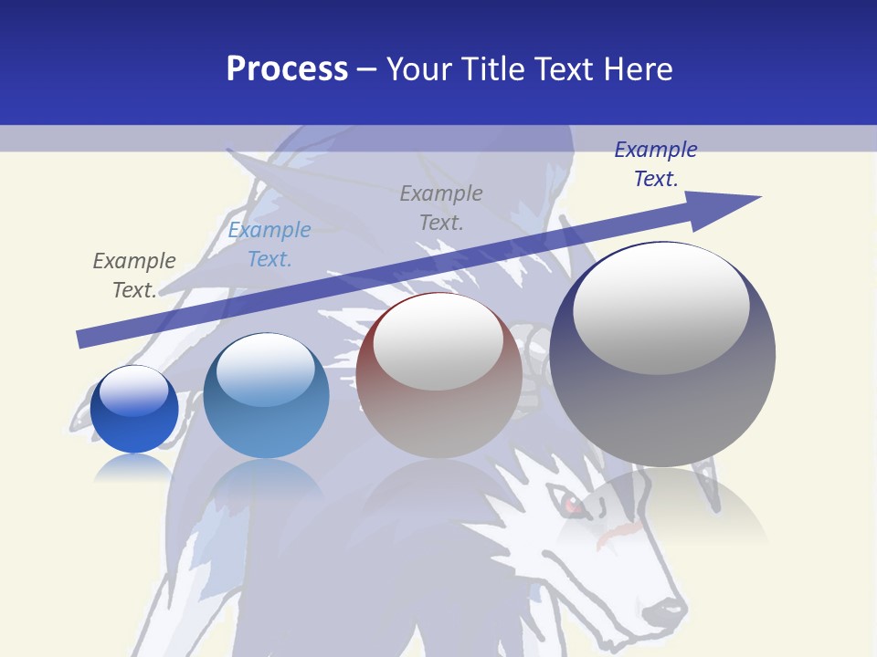 A Picture Of A Wolf With A Blue Background PowerPoint Template