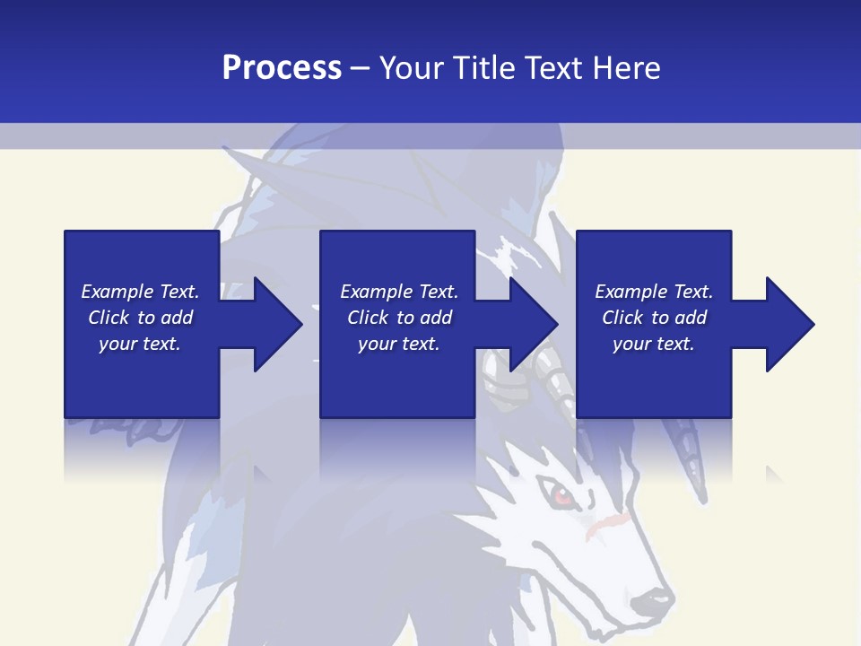 A Picture Of A Wolf With A Blue Background PowerPoint Template