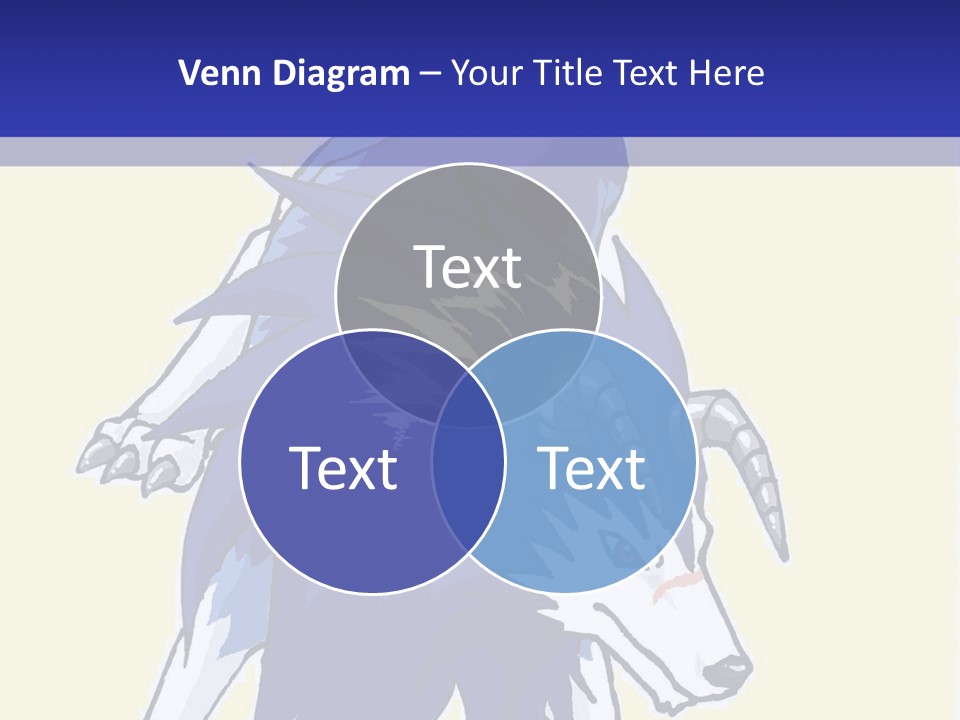 A Picture Of A Wolf With A Blue Background PowerPoint Template