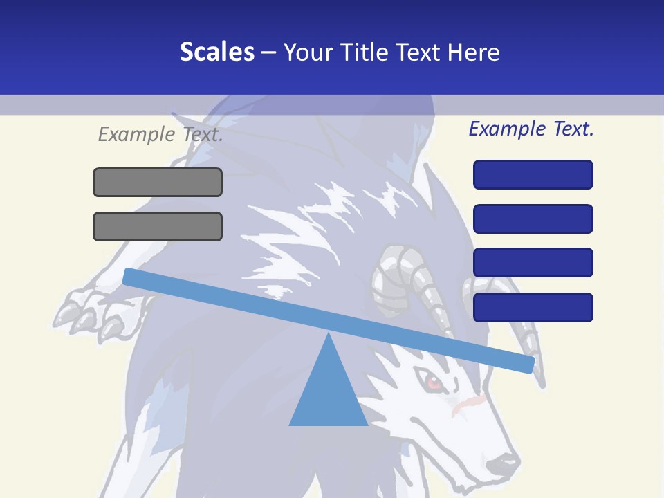 A Picture Of A Wolf With A Blue Background PowerPoint Template