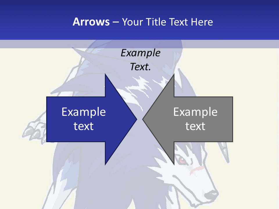 A Picture Of A Wolf With A Blue Background PowerPoint Template