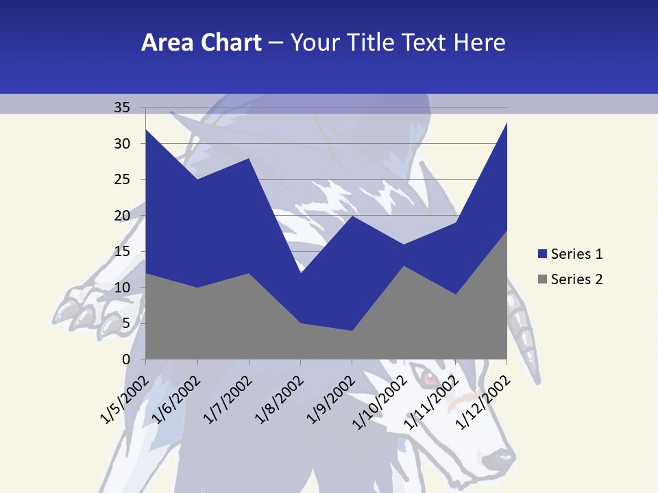 A Picture Of A Wolf With A Blue Background PowerPoint Template