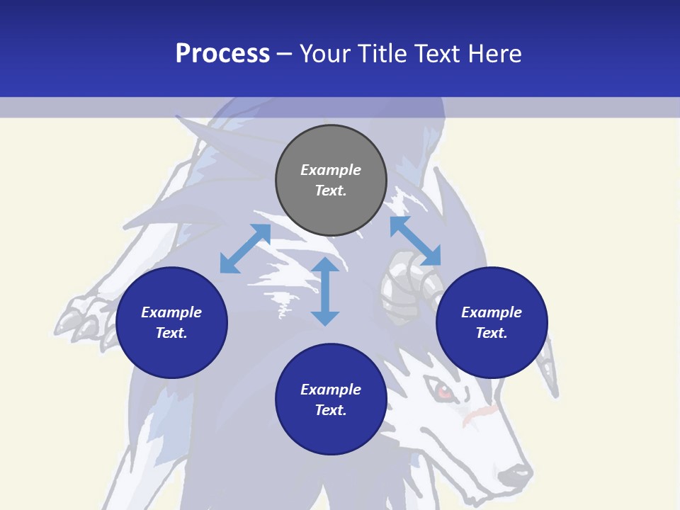 A Picture Of A Wolf With A Blue Background PowerPoint Template