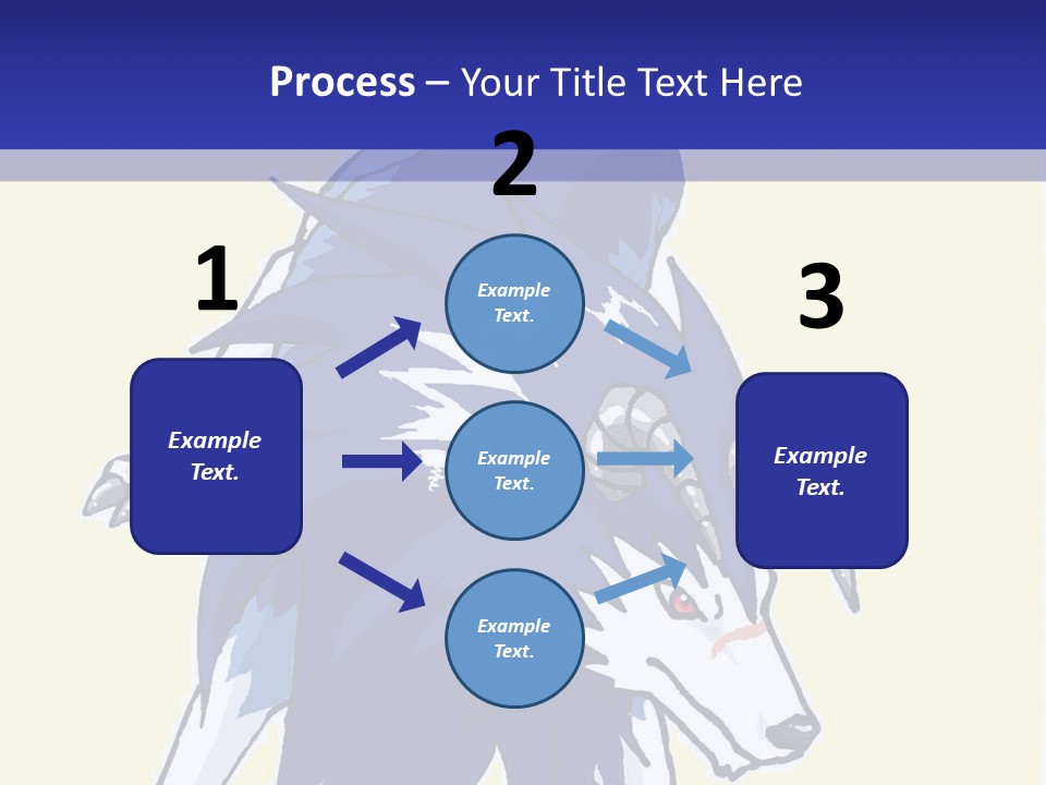 A Picture Of A Wolf With A Blue Background PowerPoint Template
