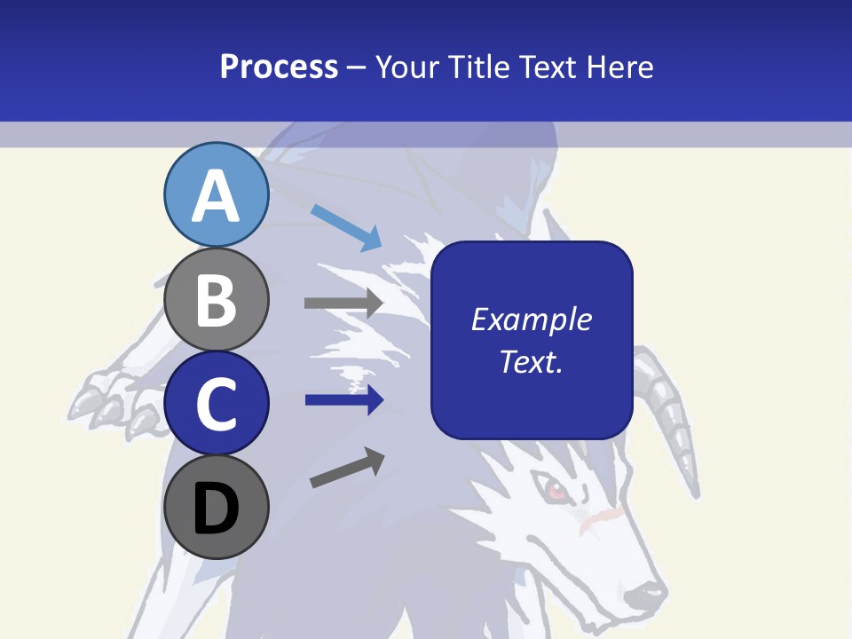 A Picture Of A Wolf With A Blue Background PowerPoint Template