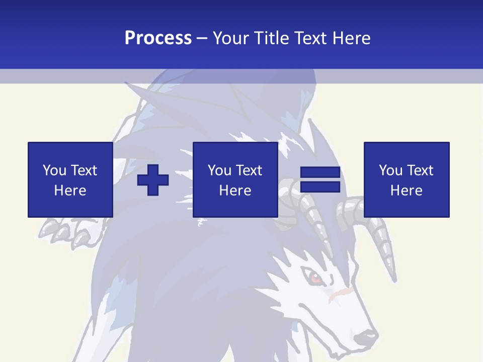 A Picture Of A Wolf With A Blue Background PowerPoint Template