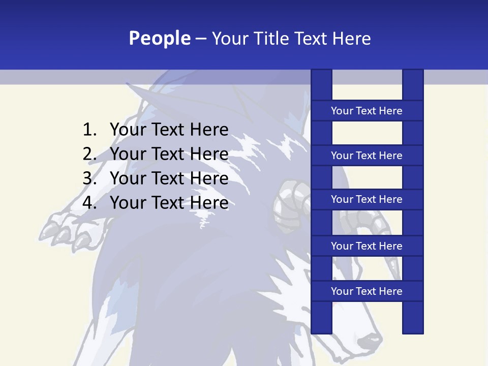 A Picture Of A Wolf With A Blue Background PowerPoint Template