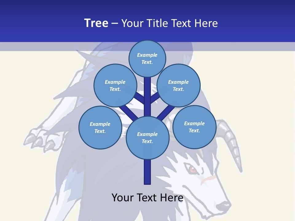 A Picture Of A Wolf With A Blue Background PowerPoint Template