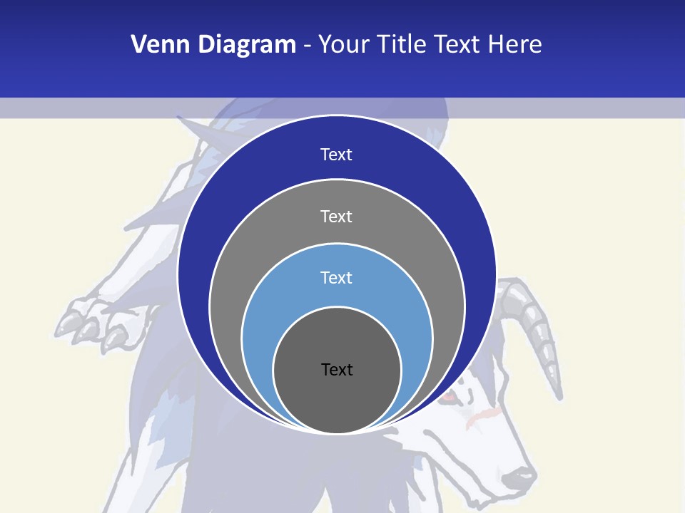 A Picture Of A Wolf With A Blue Background PowerPoint Template