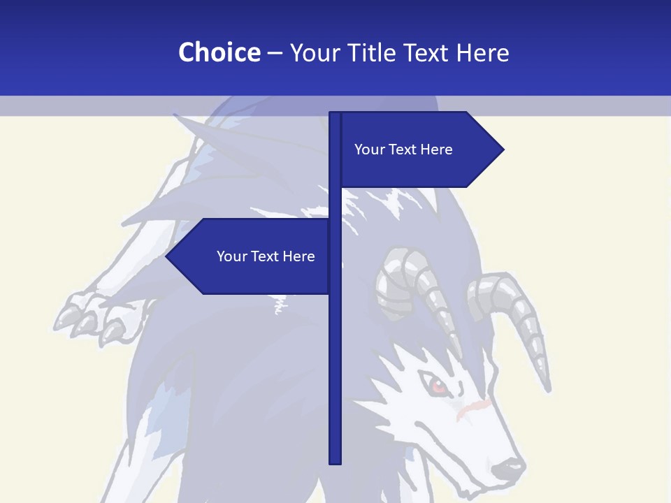 A Picture Of A Wolf With A Blue Background PowerPoint Template