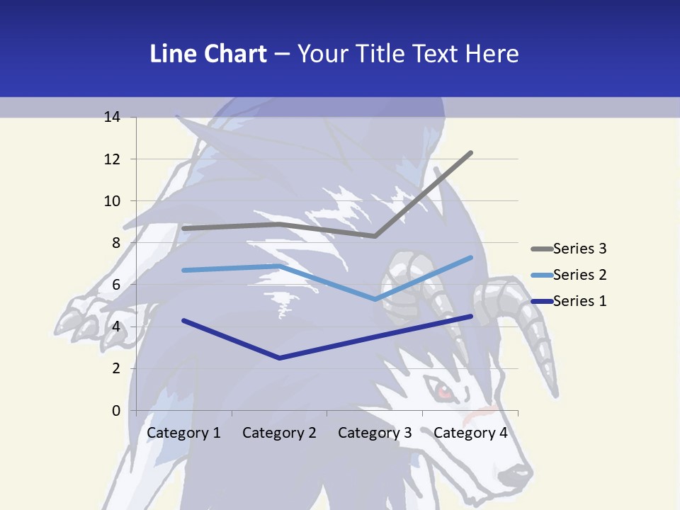 A Picture Of A Wolf With A Blue Background PowerPoint Template