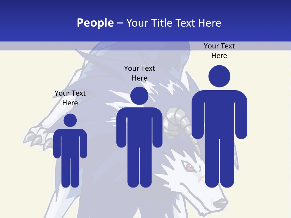 A Picture Of A Wolf With A Blue Background PowerPoint Template