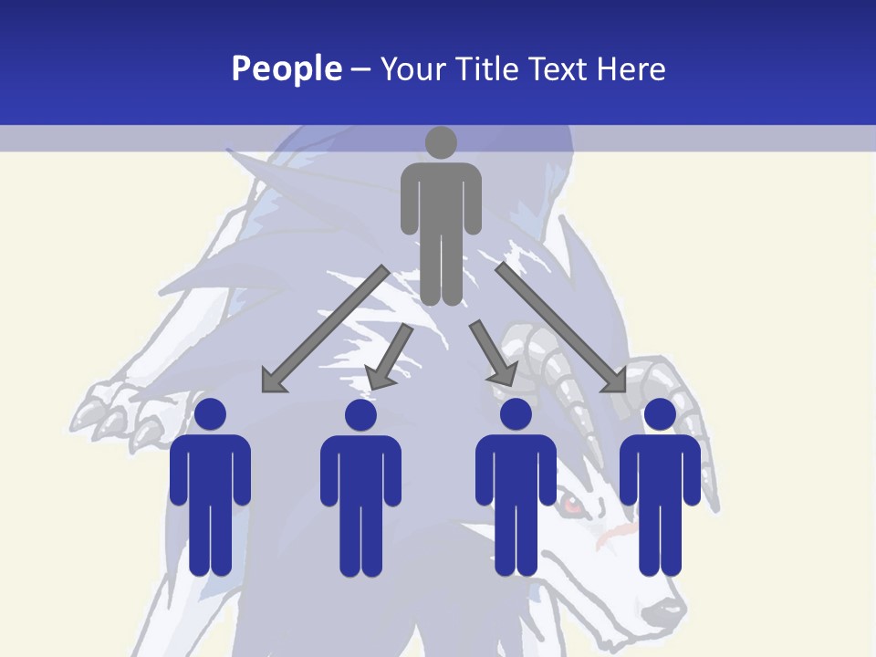 A Picture Of A Wolf With A Blue Background PowerPoint Template