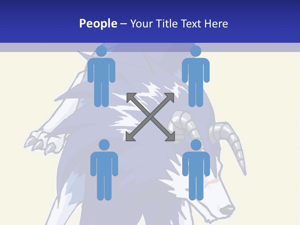 A Picture Of A Wolf With A Blue Background PowerPoint Template