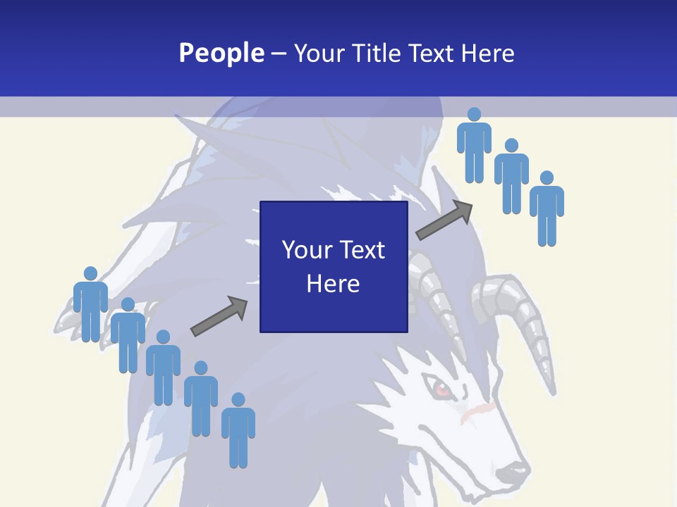 A Picture Of A Wolf With A Blue Background PowerPoint Template
