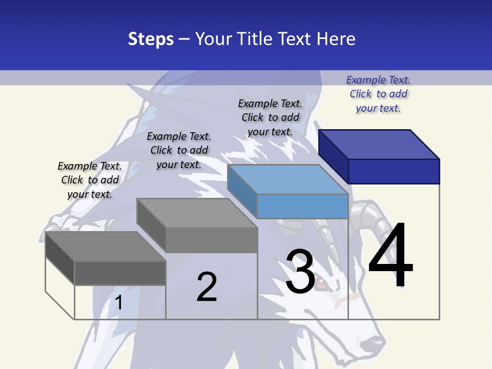 A Picture Of A Wolf With A Blue Background PowerPoint Template