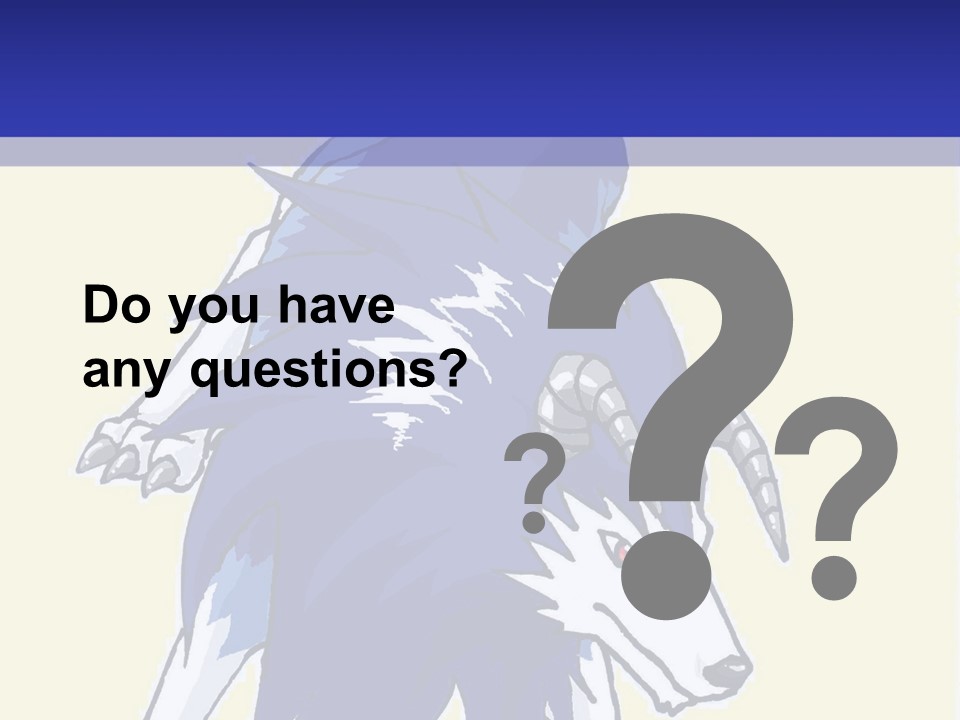 A Picture Of A Wolf With A Blue Background PowerPoint Template