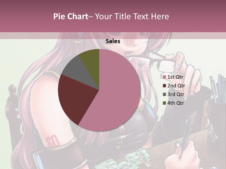 A Woman Sitting At A Desk Writing On A Piece Of Paper PowerPoint Template