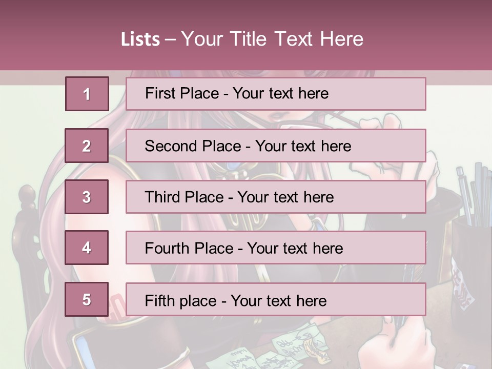 A Woman Sitting At A Desk Writing On A Piece Of Paper PowerPoint Template