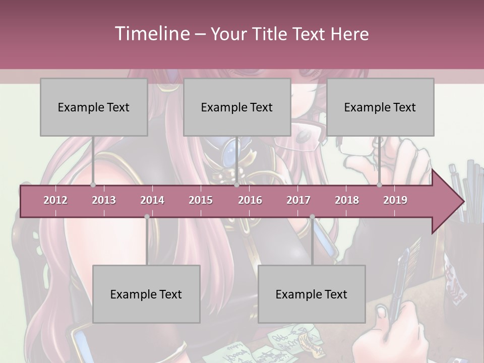 A Woman Sitting At A Desk Writing On A Piece Of Paper PowerPoint Template