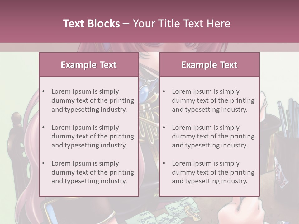 A Woman Sitting At A Desk Writing On A Piece Of Paper PowerPoint Template