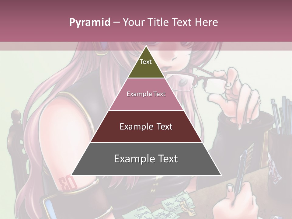 A Woman Sitting At A Desk Writing On A Piece Of Paper PowerPoint Template