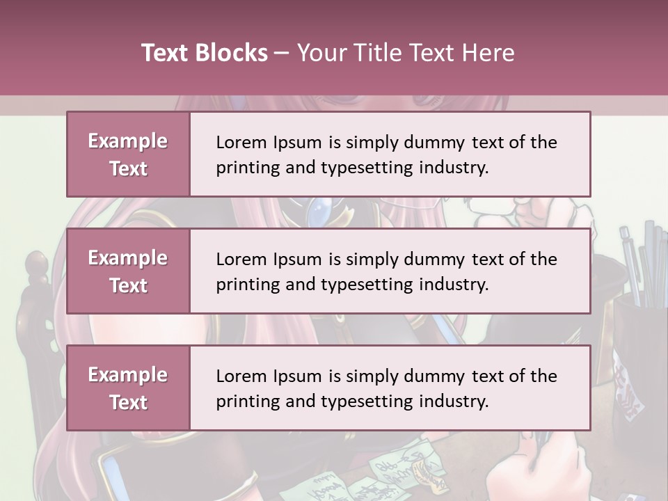 A Woman Sitting At A Desk Writing On A Piece Of Paper PowerPoint Template
