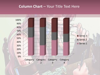 A Woman Sitting At A Desk Writing On A Piece Of Paper PowerPoint Template