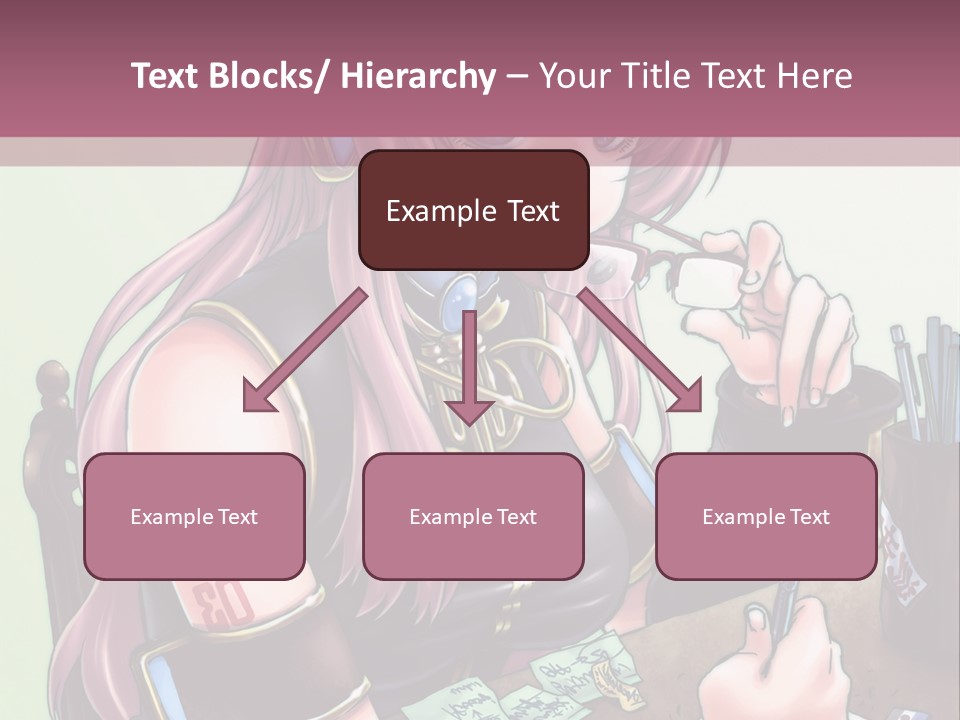 A Woman Sitting At A Desk Writing On A Piece Of Paper PowerPoint Template