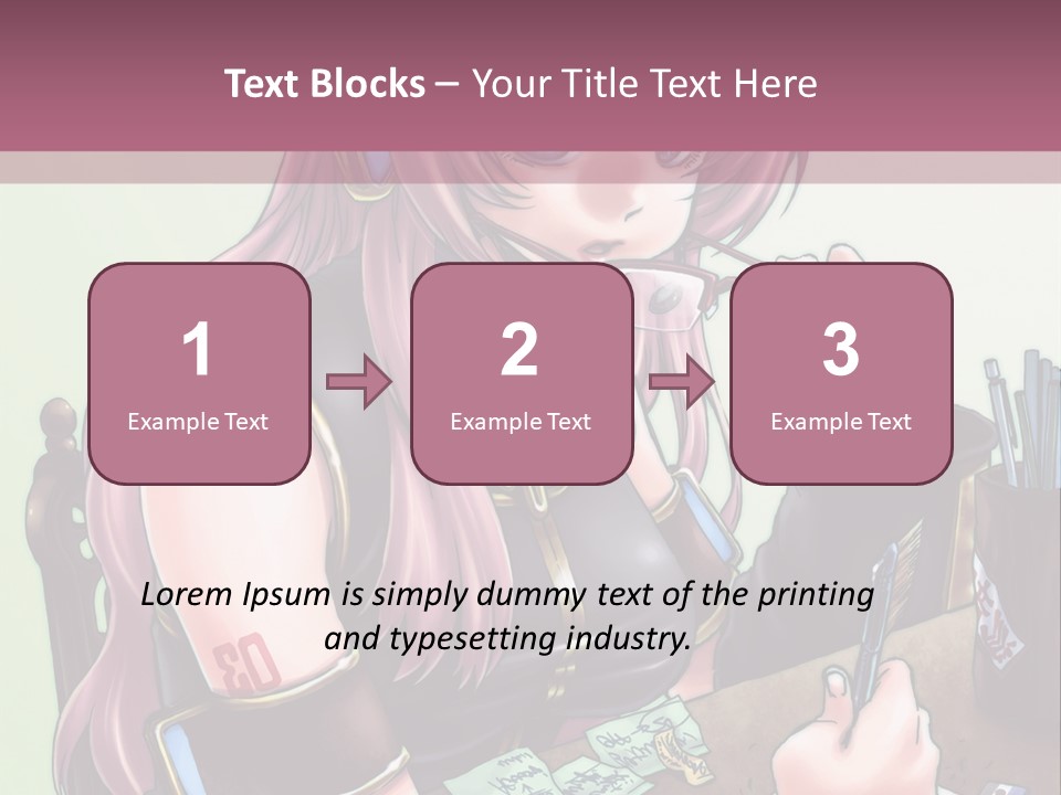 A Woman Sitting At A Desk Writing On A Piece Of Paper PowerPoint Template
