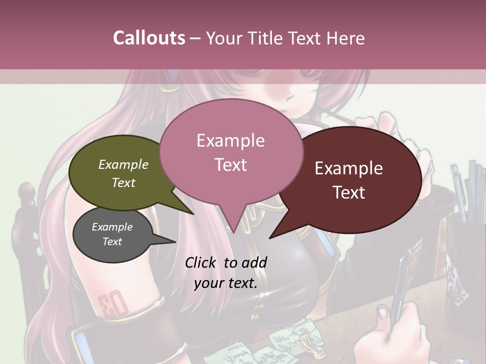 A Woman Sitting At A Desk Writing On A Piece Of Paper PowerPoint Template