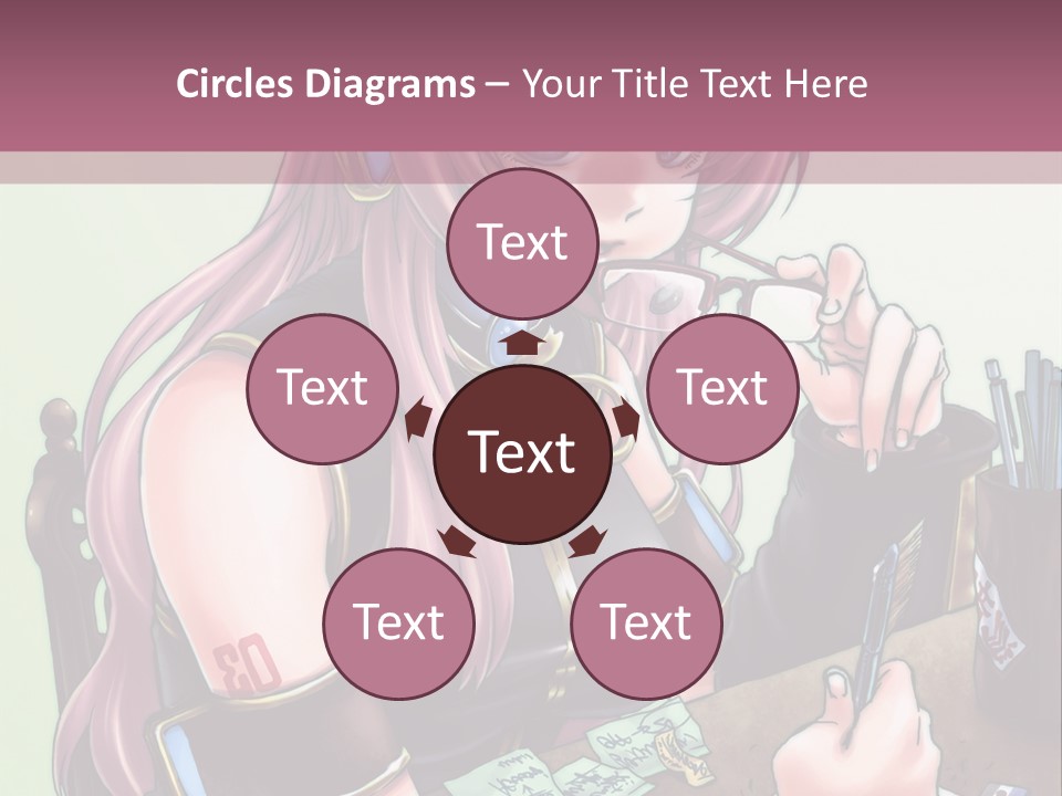 A Woman Sitting At A Desk Writing On A Piece Of Paper PowerPoint Template