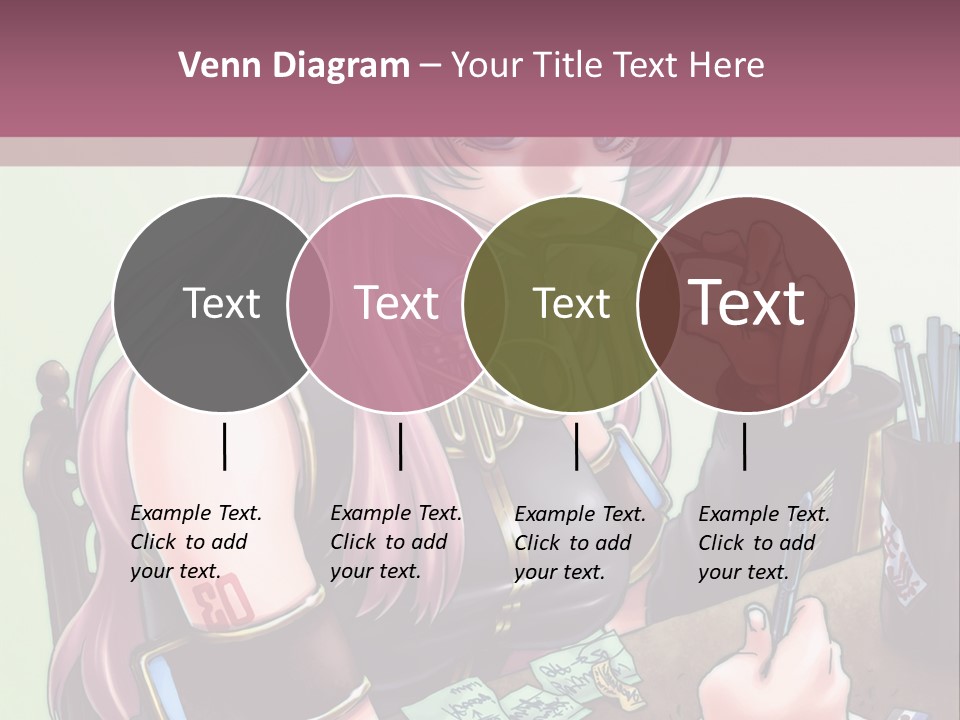 A Woman Sitting At A Desk Writing On A Piece Of Paper PowerPoint Template