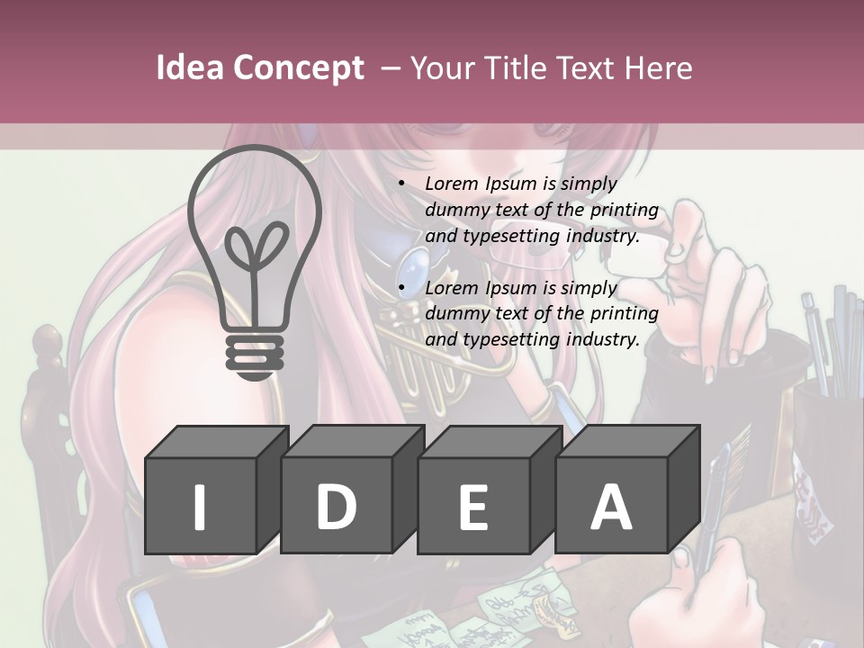 A Woman Sitting At A Desk Writing On A Piece Of Paper PowerPoint Template