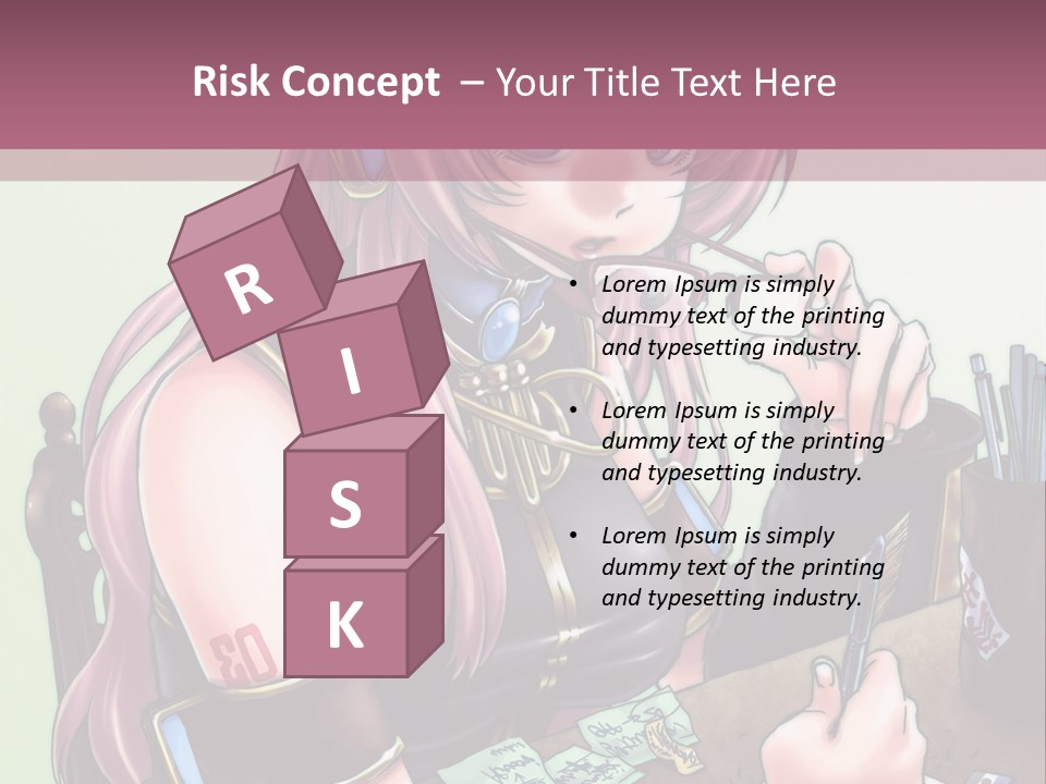 A Woman Sitting At A Desk Writing On A Piece Of Paper PowerPoint Template