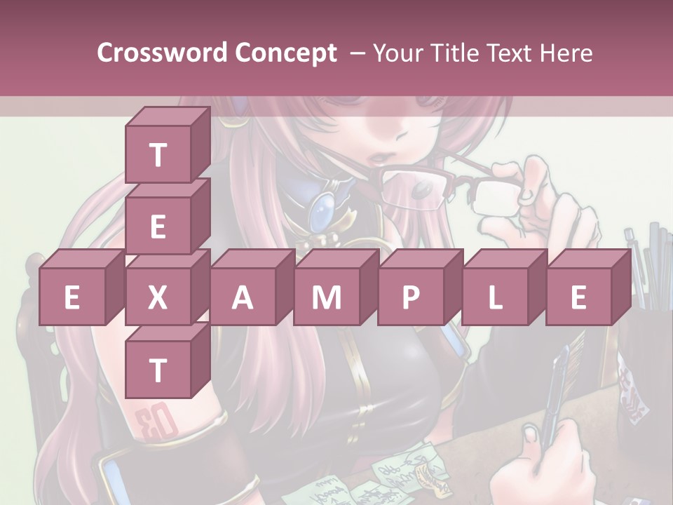 A Woman Sitting At A Desk Writing On A Piece Of Paper PowerPoint Template