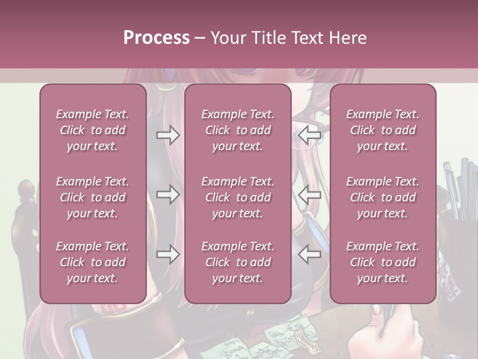 A Woman Sitting At A Desk Writing On A Piece Of Paper PowerPoint Template