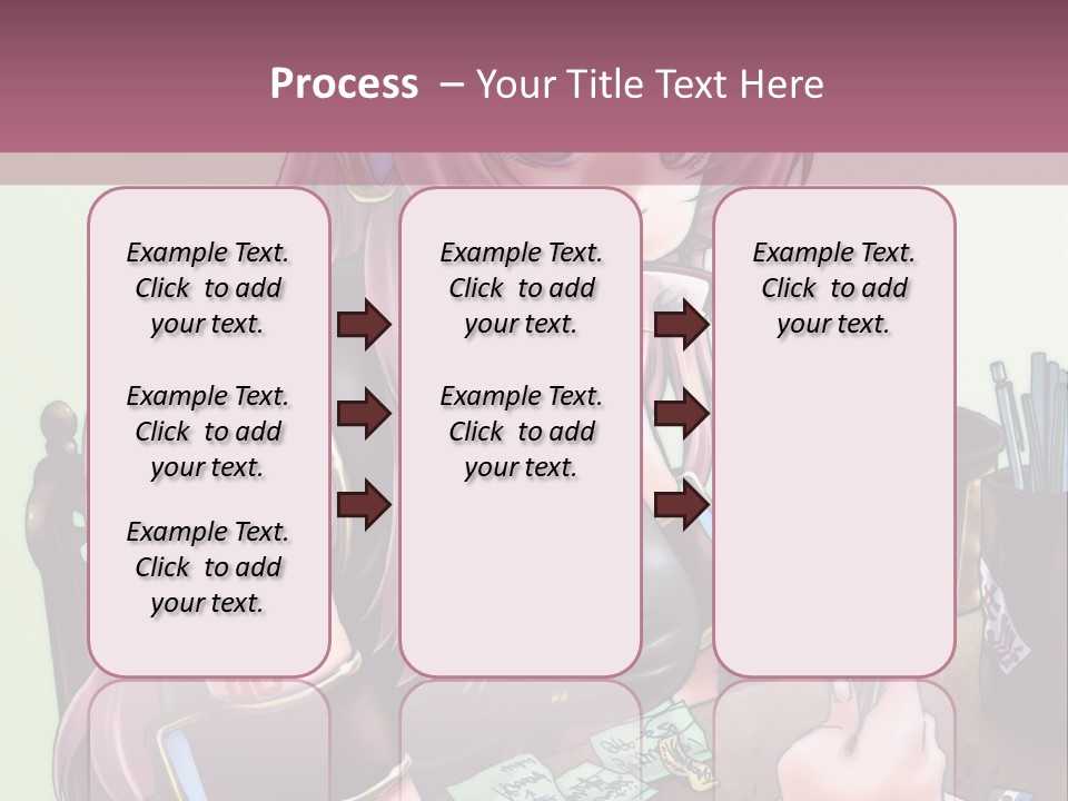A Woman Sitting At A Desk Writing On A Piece Of Paper PowerPoint Template