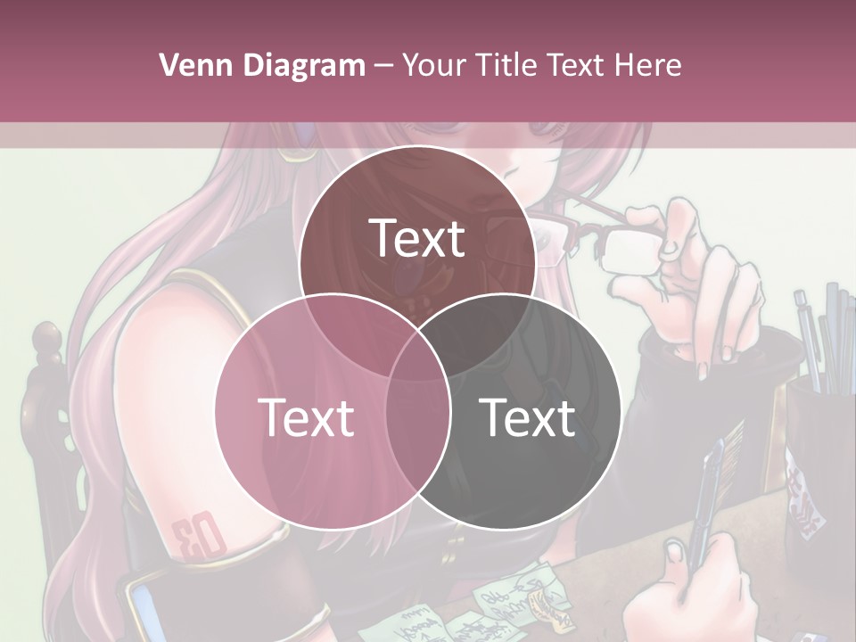 A Woman Sitting At A Desk Writing On A Piece Of Paper PowerPoint Template