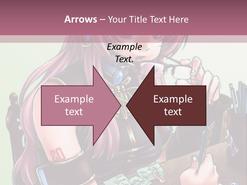 A Woman Sitting At A Desk Writing On A Piece Of Paper PowerPoint Template